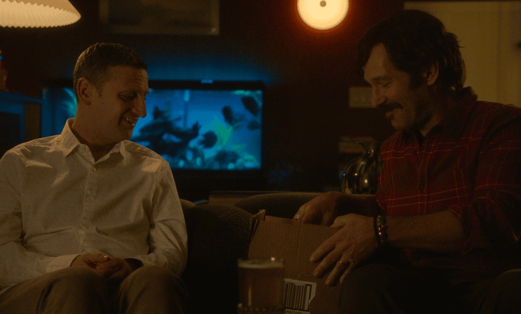 Paul Rudd and Tim Robinson share a scene in Friendship